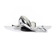 SZ0228 Modern Silver Napping Lady Sculpture — view 5