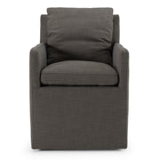 Newcastle - Modern Grey Fabric Dining Chair — view 2