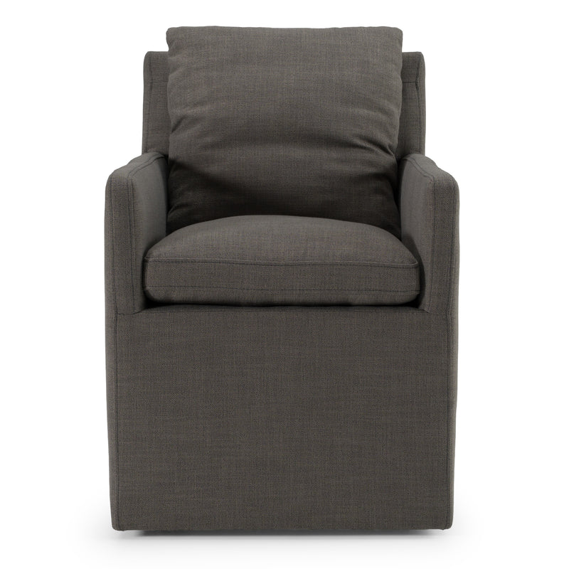 Newcastle - Modern Grey Fabric Dining Chair — view 2