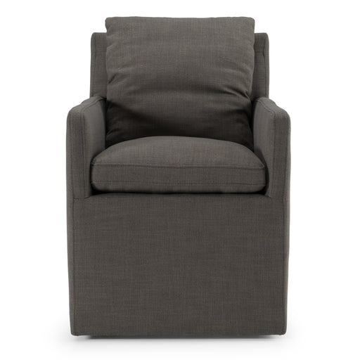 Newcastle - Modern Grey Fabric Dining Chair — view 2