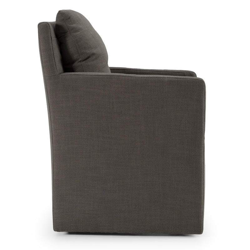 Newcastle - Modern Grey Fabric Dining Chair — view 3