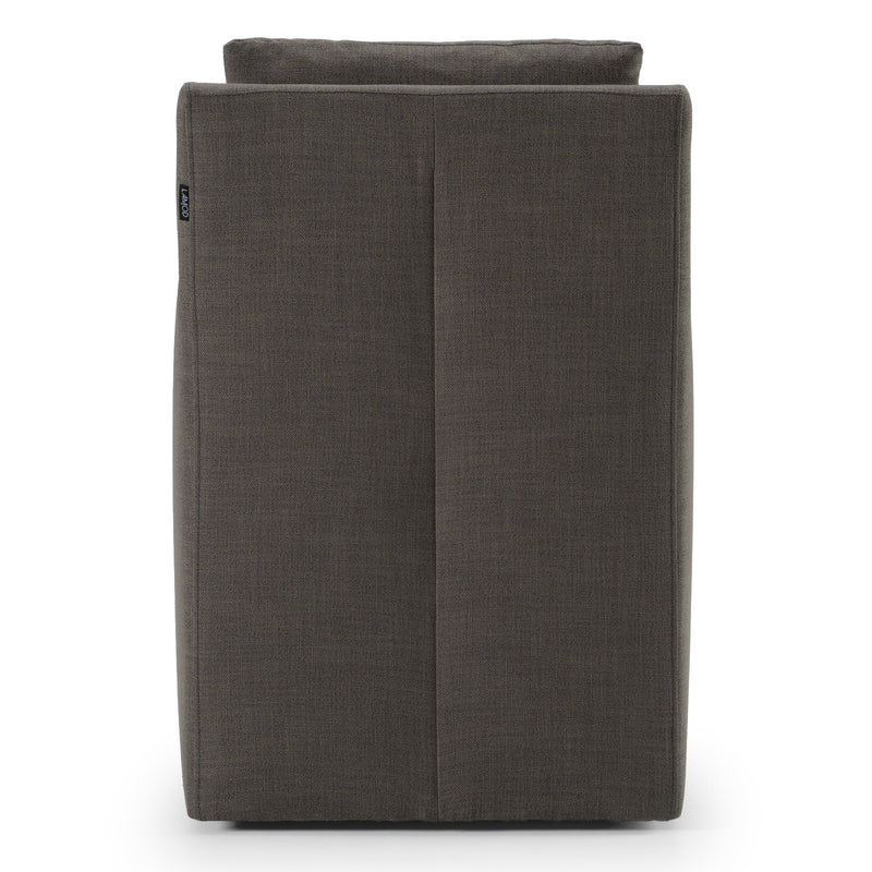 Newcastle - Modern Grey Fabric Dining Chair — view 4