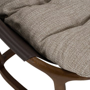 Newman - Modern Beige Fabric + Dark Brown Faux Leather + Ash Accent Chair — view 5