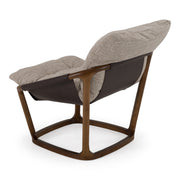 Newman - Modern Beige Fabric + Dark Brown Faux Leather + Ash Accent Chair — view 3