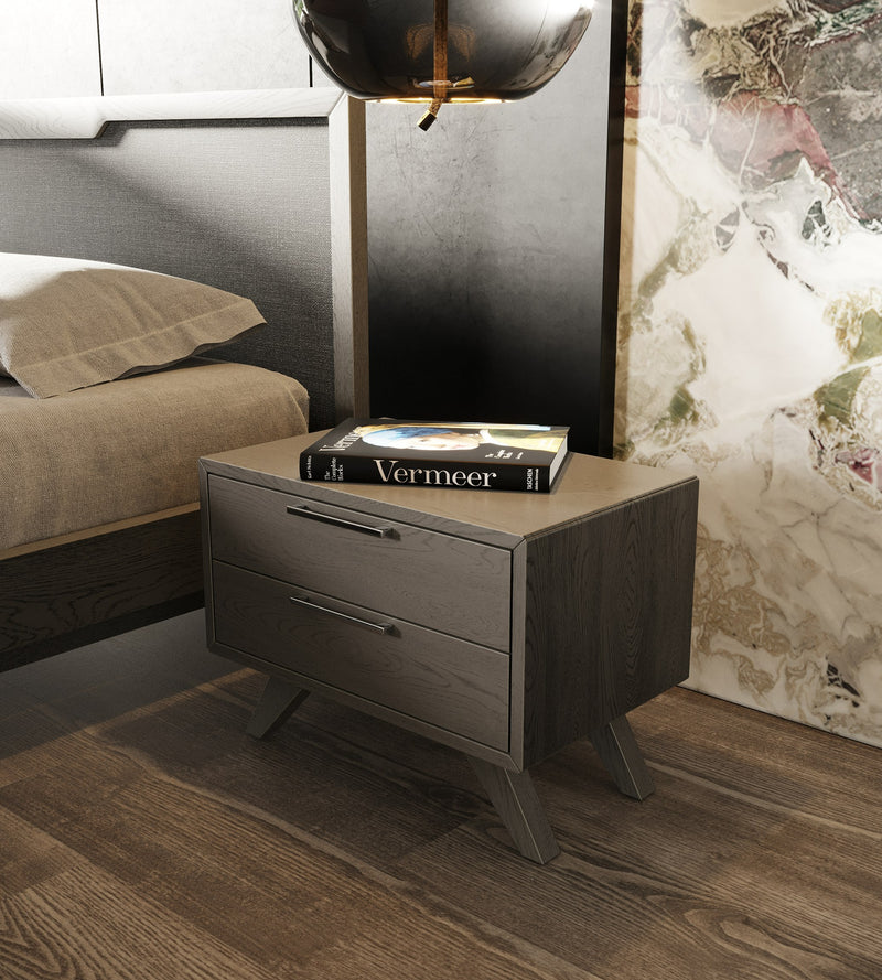 Yolonda + Soria - Modern Dark Teal Fabric + Grey Wash 4-Piece Bedroom Set — view 2