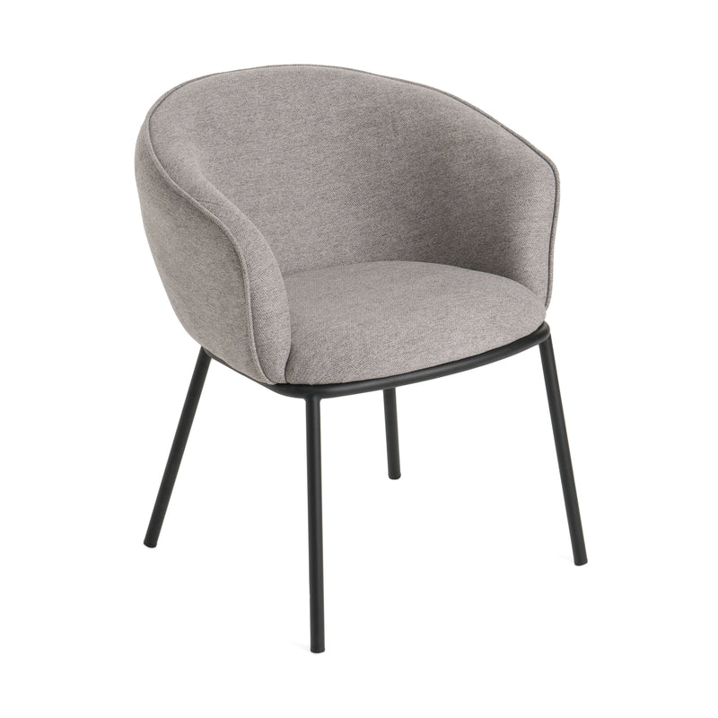 Nillie - Modern Grey Dining Chair — view 2