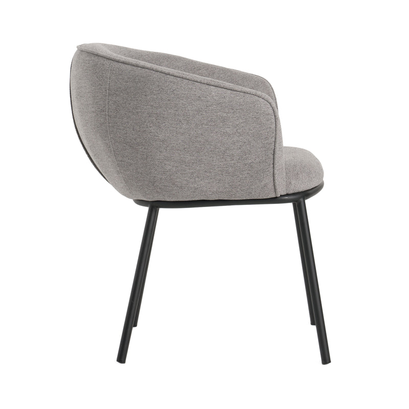 Nillie - Modern Grey Dining Chair — view 3