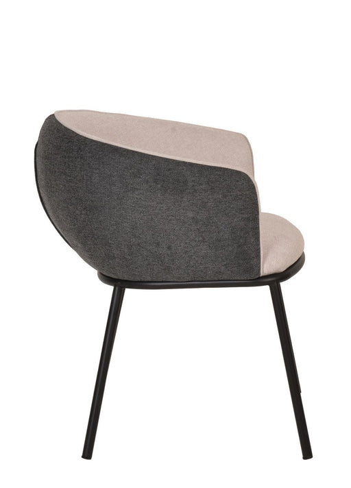 Nillie - Modern Beige & Grey Dining Armchair — view 2