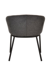 Nillie - Modern Beige & Grey Dining Armchair — view 4