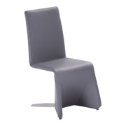 Nisse - Contemporary Grey Leatherette Dining Chair (Set of 2) — view 2