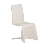 Nisse - Contemporary White Leatherette Dining Chair (Set of 2) — view 2