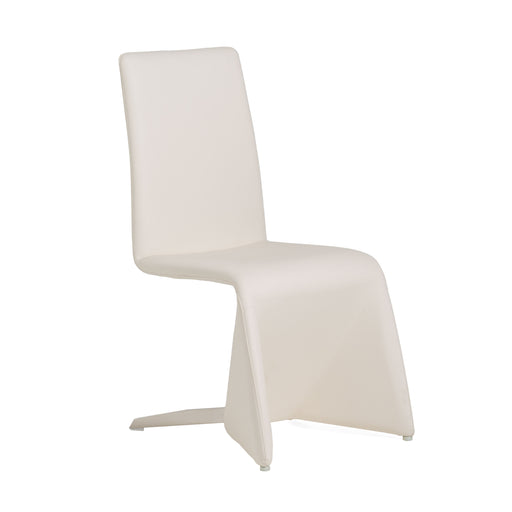 Nisse - Contemporary White Leatherette Dining Chair (Set of 2) — view 2