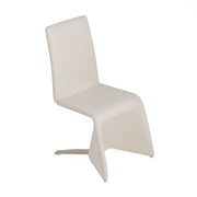 Nisse - Contemporary White Leatherette Dining Chair (Set of 2) — view 3