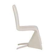 Nisse - Contemporary White Leatherette Dining Chair (Set of 2) — view 4