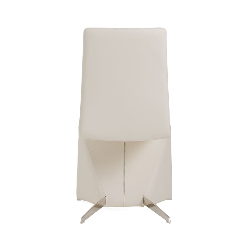 Nisse - Contemporary White Leatherette Dining Chair (Set of 2) — view 5