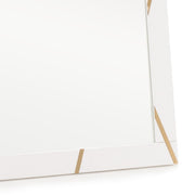 Nixa - Modern White & Gold Mirror — view 3