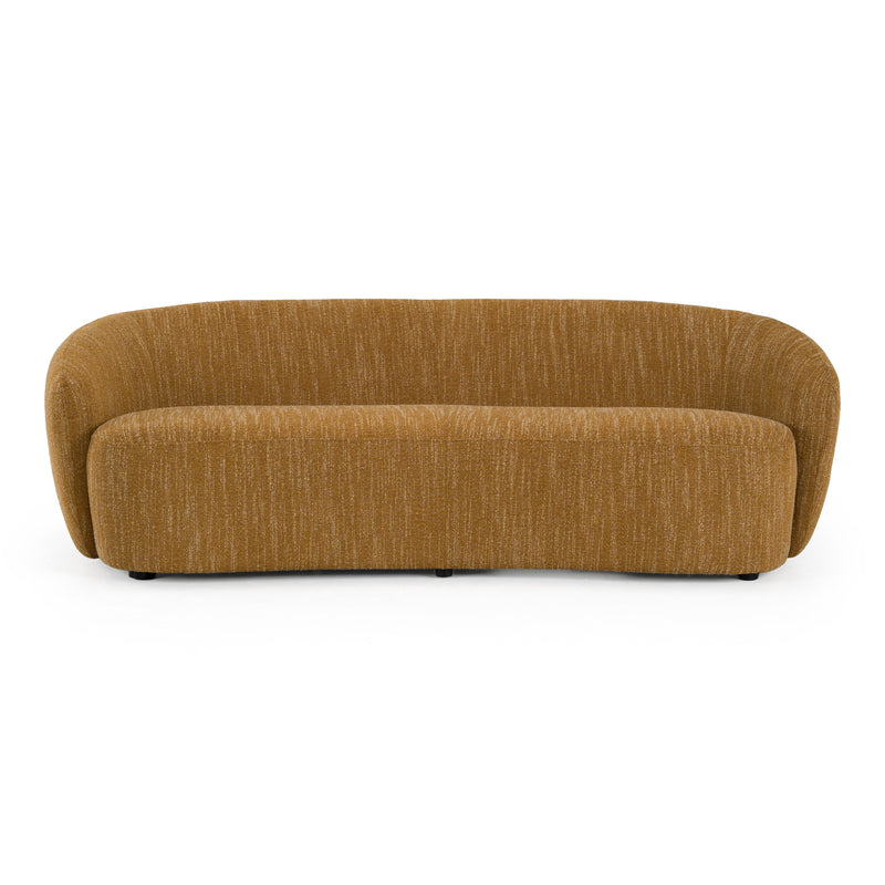 Norris - Modern Mustard Fabric Sofa — view 2