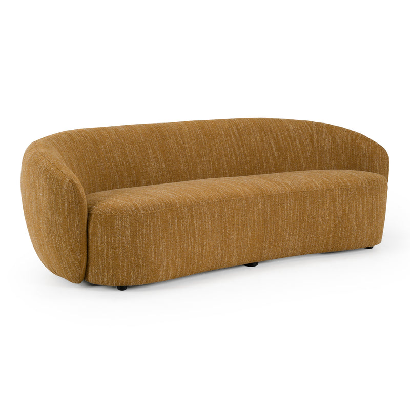 Norris - Modern Mustard Fabric Sofa — view 3