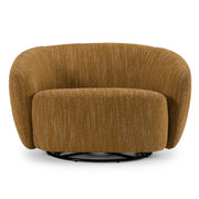 Norris - Modern Mustard Fabric Swivel Accent Chair — view 3