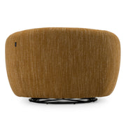 Norris - Modern Mustard Fabric Swivel Accent Chair — view 5