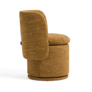 Norris - Modern Mustard Fabric Swivel Dining Chair — view 3