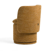 Norris - Modern Mustard Fabric Swivel Dining Chair — view 5