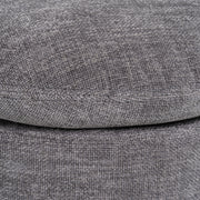 Norris - Modern Dark Grey Fabric Swivel Dining Chair — view 2