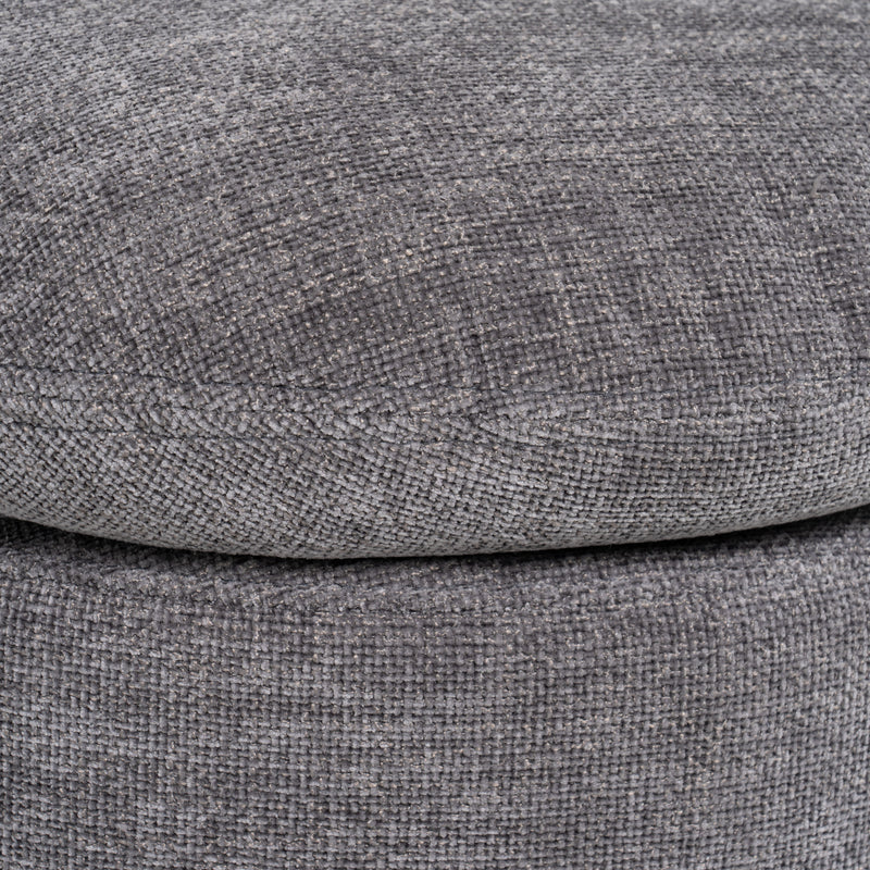 Norris - Modern Dark Grey Fabric Swivel Dining Chair — view 2