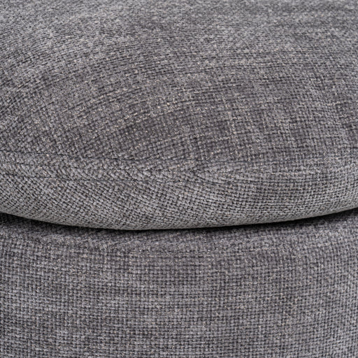 Norris - Modern Dark Grey Fabric Swivel Dining Chair — view 2