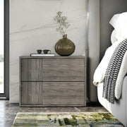 Byrne + Asus - Modern Grey Fabric + Elm Grey 4-Piece Bedroom Set — view 4