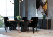 Cartier Modern Black & Rosegold Dining Table — view 3