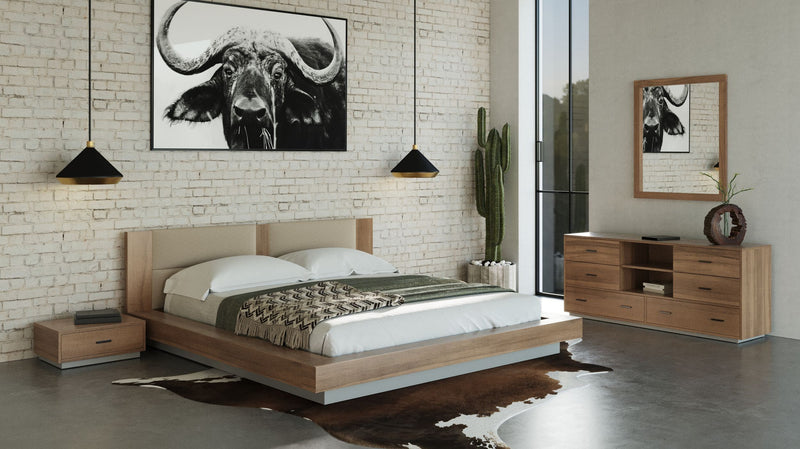 Fantasia - Contemporary Walnut Mirror — view 2