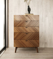 Kamela- Modern Walnut Chest — view 3
