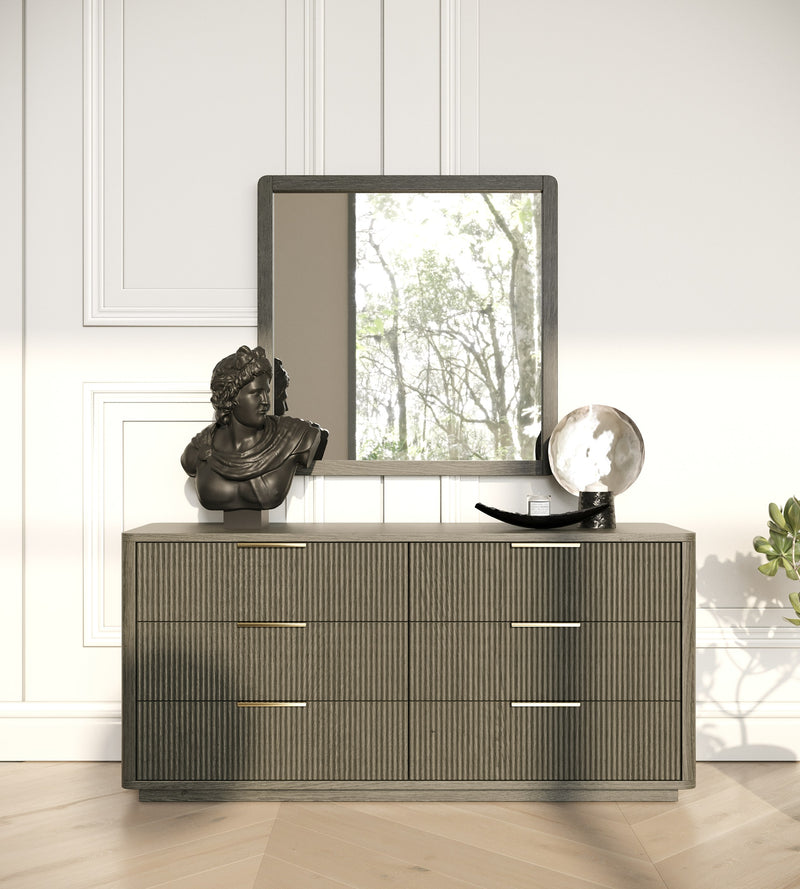 Santa Monica - Modern Grey Wash Mirror