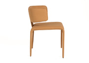 Odessa - Modern Camel Vegan Leather Dining Chair — view 3