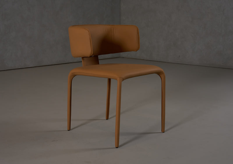 Odessa - Modern Camel Vegan Leather Dining Chair