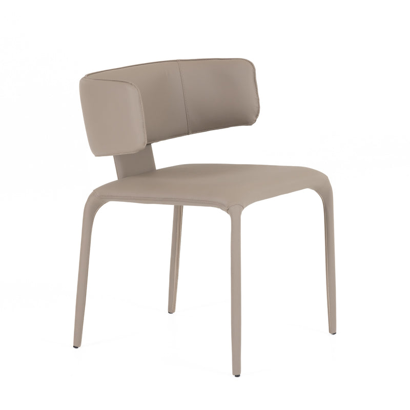 Odessa - Modern Grey Vegan Leather Dining Chair