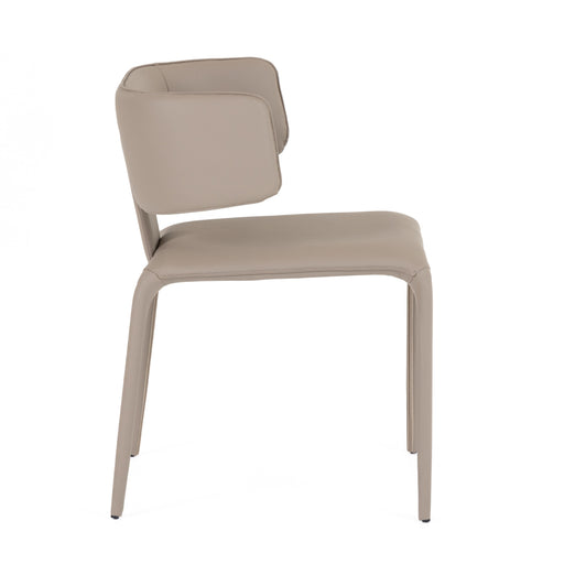Odessa - Modern Grey Vegan Leather Dining Chair — view 2
