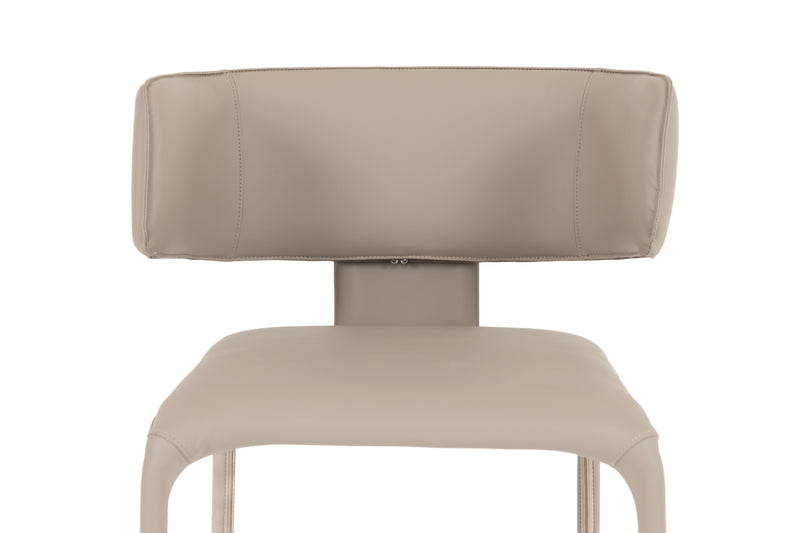 Odessa - Modern Grey Vegan Leather Dining Chair — view 4