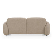 Odette - Modern Beige Fabric + White Burl Loveseat Sofa — view 4