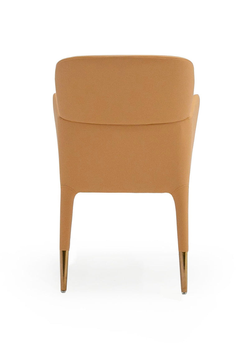 Ogden - Modern Peach & Rosegold Dining Armchair — view 2