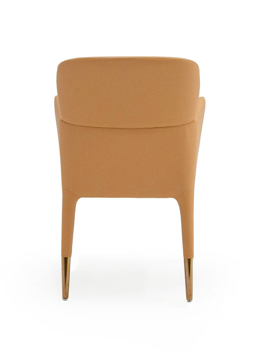 Ogden - Modern Peach & Rosegold Dining Armchair — view 2