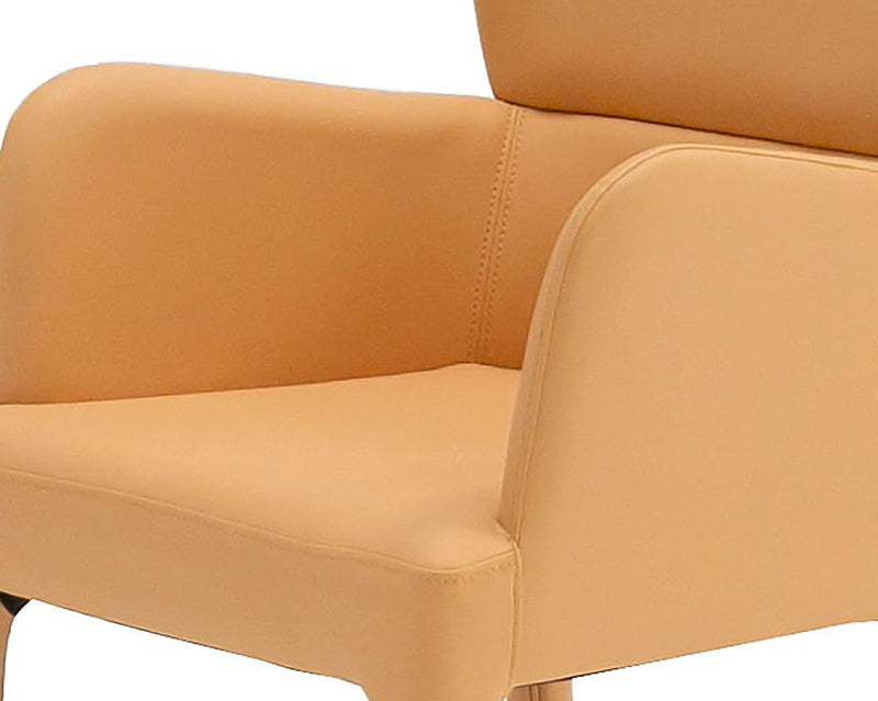 Ogden - Modern Peach & Rosegold Dining Armchair — view 3