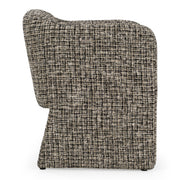 Oldford - Modern Beige + Black Fabric Dining Chair — view 2
