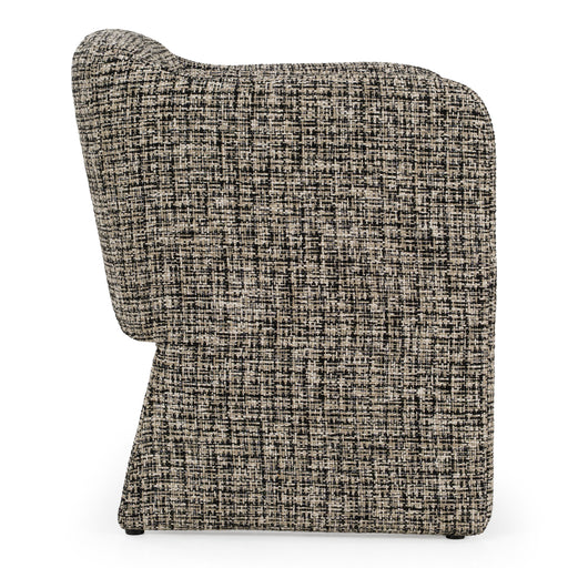 Oldford - Modern Beige + Black Fabric Dining Chair — view 2