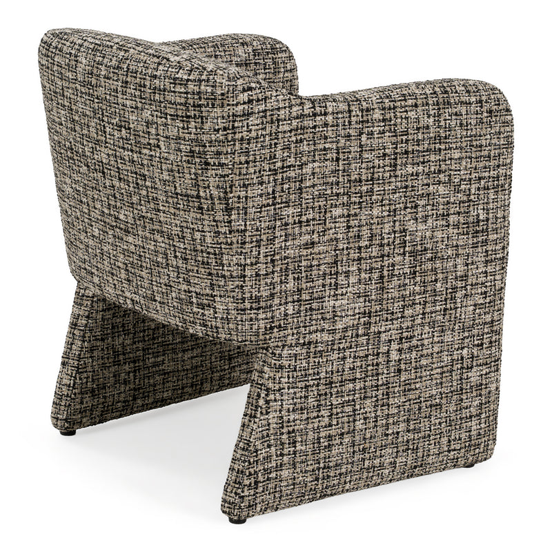 Oldford - Modern Beige + Black Fabric Dining Chair — view 3