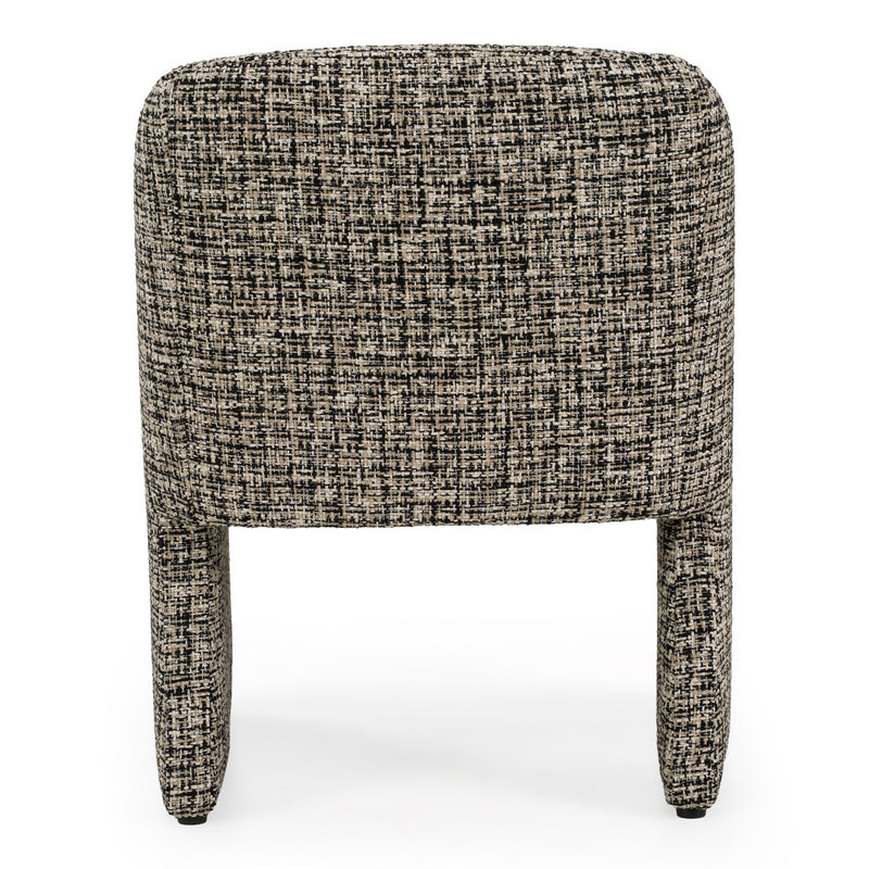Oldford - Modern Beige + Black Fabric Dining Chair — view 4