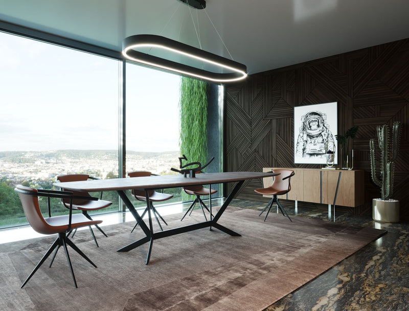 Herzog - Modern Grey Ceramic Dining Table — view 5