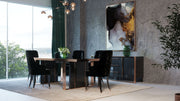 Cartier Modern Black & Rosegold Dining Table — view 4