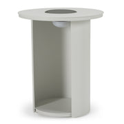 Onza - Outdoor White End Table w/ Solar Light — view 2